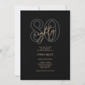Invitation pour les 80 ans de Modern Black Gold (Devant)