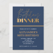 Invitation pour les 80 ans Dîner d'anniversaire Or (Devant)