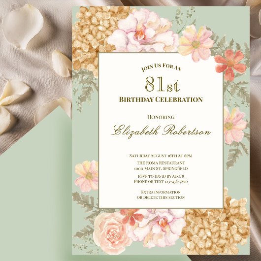 Invitation pour les 81 ans Couleurs d'automne Flor