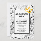Invitation pour les 85 ans Hommes Fête Graffiti No (Devant)
