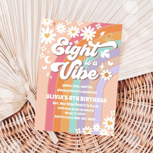 Invitation pour les 8 ans de Groovy Rainbow