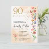 Invitation pour les 90 ans de douce Wildflower (Debout devant)