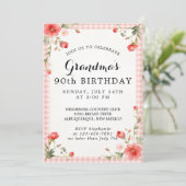 Invitation pour les 90 ans de Grand-Mère (Debout devant)