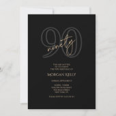 Invitation pour les 90 ans de Modern Black Gold (Devant)
