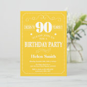 Invitation pour les 90 ans Jaune et Blanc (Debout devant)