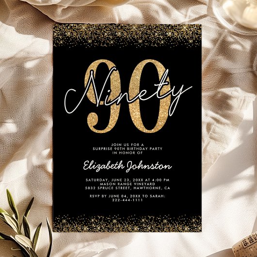 Invitation pour les 90 ans Refined Black Gold