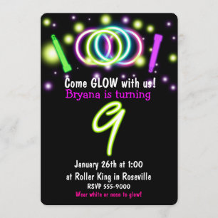 Invitation pour les 9 ans de la fête d'anniversair