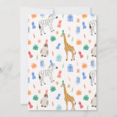 Invitation pour les Animaux de Fête (Dos)