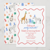 Invitation pour les Animaux de Fête (Devant / Derrière)