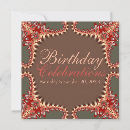 Invitation pour les célébrations d'anniversaire de (Devant)