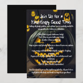 Invitation pour les citrouilles d'Halloween (Devant / Derrière)