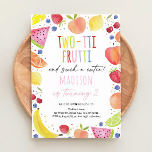 Invitation pour les deux ans de la petite fille Tu