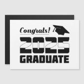 Invitation pour les diplômés modernes 2025 Félicit (Devant / Derrière)