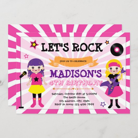 Invitation pour les enfants (Devant / Derrière)