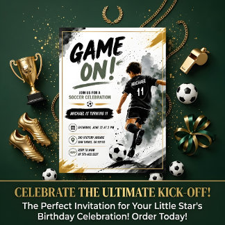 Invitation pour les enfants à une fête de sport - 