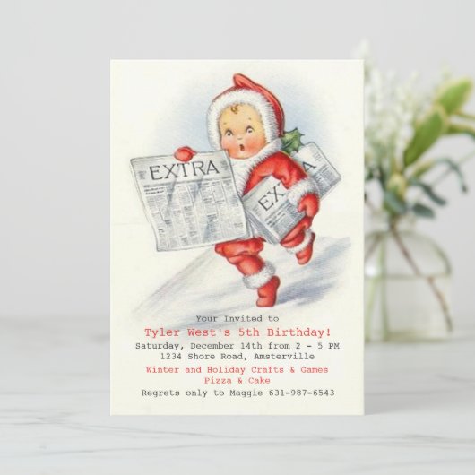 Invitation pour les fêtes d'anniversaire extra (Debout devant)