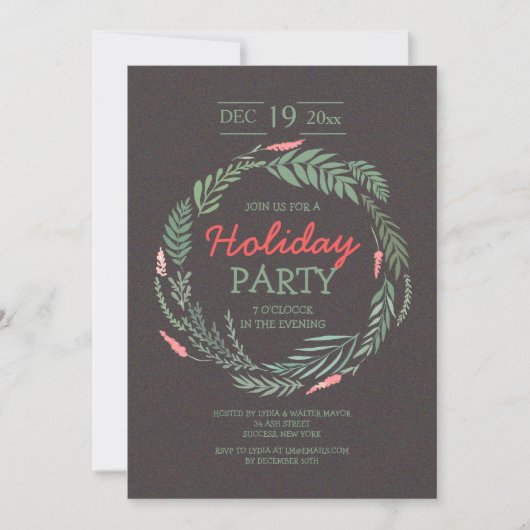 Invitation pour les Fêtes dans l'Esprit (Devant)