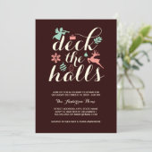 Invitation pour les fêtes de Noël Deck The Halls (Debout devant)