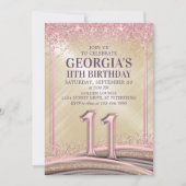 Invitation pour les filles 11e anniversaire (Devant)