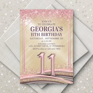 Invitation pour les filles 11e anniversaire