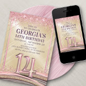 Invitation pour les filles 14e anniversaire