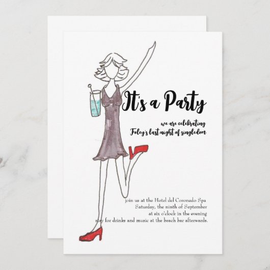 Invitation pour les filles à sortir le soir (Devant / Derrière)