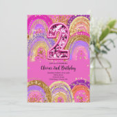 Invitation pour les filles de 2 ans pour leur anni (Debout devant)