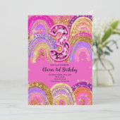 Invitation pour les filles de 3 ans pour leur anni (Debout devant)