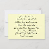 Invitation pour les grandes réunions de parties de (Dos)