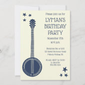 Invitation Pour les joueurs de Banjo Navy Blue, Cream Custom  (Devant)