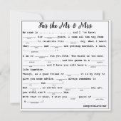 Invitation Pour les libs Mr & Mrs M Guest (Devant)