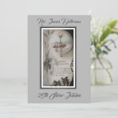 Invitation pour les noces de silver du prêtre avec (Debout devant)