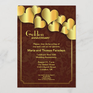 Invitation pour les noces d'or