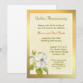 Invitation pour les noces d'or, 50 ans de mariage (Devant / Derrière)