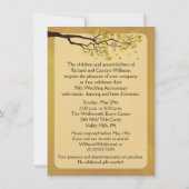 Invitation pour les oiseaux de l'amour du jubilé d (Dos)