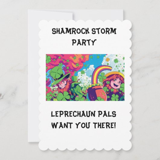 Invitation pour les petits lutins de la fête de la (Devant)