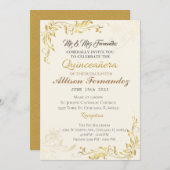 Invitation pour les quinze ans en or (Devant / Derrière)