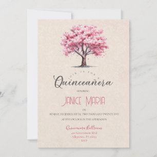 Invitation pour les quinze ans sous les fleurs de