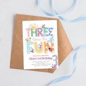 Invitation pour les trois ans d'une fille, Trois f