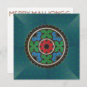 Invitation pour les vacances Mah Jongg/Carte plate (Devant / Derrière)