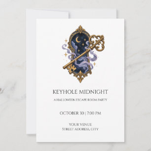 Invitation pour l'escape room de la nuit d'Hallowe