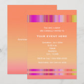 Invitation pour l'événement de fête des couleurs d (Devant / Derrière)