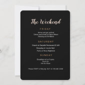 Invitation pour l'itinéraire du week-end d'anniver (Dos)