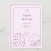 Invitation pour l'ouverture de la boulangerie (Devant / Derrière)