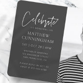 Invitation Pour lui Célébration de la vie moderne simple phot