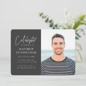 Invitation Pour lui Célébration virtuelle de la vie Photo mod (Debout devant)