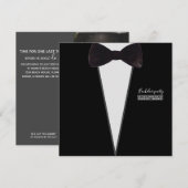Invitation pour-lui-noeud-papillon-tuxedo-fête-enterrement-de (Devant / Derrière)