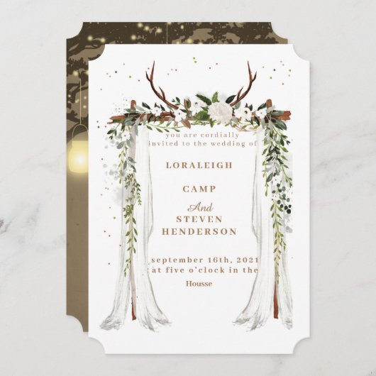 Invitation pour mariage (Devant / Derrière)