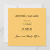 Invitation pour mariage d'or (Dos)
