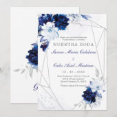 Invitation pour mariage en espagnol (Devant / Derrière)